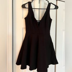 Black mini dress with shorts